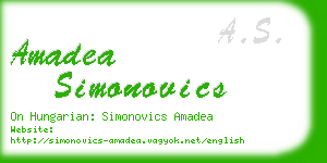amadea simonovics business card